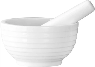 Ступка Fissman с пестиком фарфоровая 12x6.5 см (14162_F)