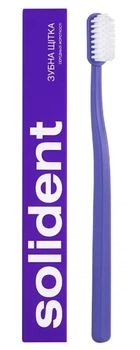 Зубна щітка середньої жорсткості Solident Toothbrush Of Medium Hardness Фіолетова