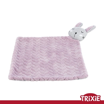 Junior Trixie 38242 одеяло с игрушкой-кролик, 55х40см, светло-сиреневый/светло-серый (TX-38242) 4057589382429
