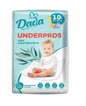 Пелюшки для немовлят Dada 60*60 см 10 шт. (4820174981532)