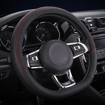 Чохол на кермо Elegant D-подібний , розмір(М)37-39см Еко шкіра, чорний колір