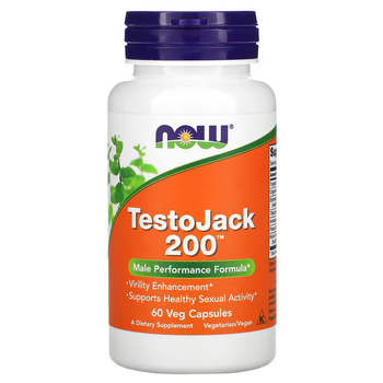 NOW Растительный Комплекс для Поддержки Мужского Здоровья TestoJack 200™ - 60 вег. капсул