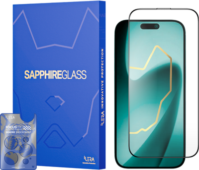 Захисне скло + скло на камеру iLera Sapphire Ultra Glass 2.0 для Apple iPhone 17 Pro Black (ILSPDLPL17PR)