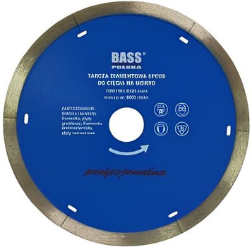 Tarcza diamentowa Bass Polska do cięcia na mokro 180 mm 2252 (5902067609958)