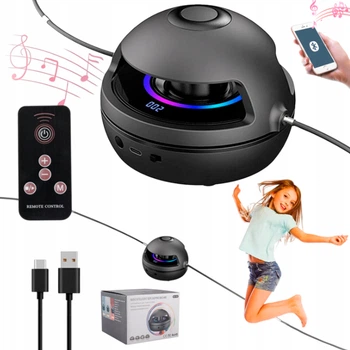 Интеллектуальная музыкальная скакалка с Bluetooth с регулировкой скорости и аккумулятором 1200 мАч Черный