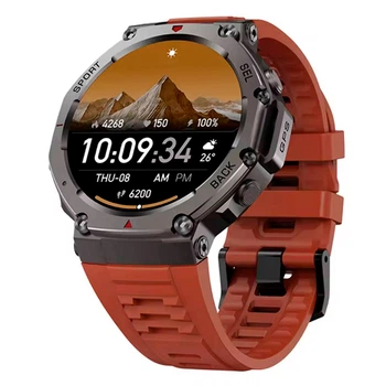 Смарт Часы T REX 3 GPS, 5ATM, с компасом, барометром, экран 1,43" HD AMOLED 500 mAh Коричневий ремешок