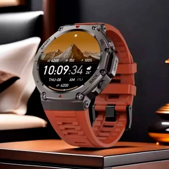 Смарт Часы T REX 3 GPS, 5ATM, с компасом, барометром, экран 1,43" HD AMOLED Тактический Коричневый браслет