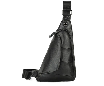 Мужская сумка на грудь (слинг) L. Collection (5040) black