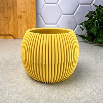 Горшок-шар для кактуса 0,35 л Жёлтый CORAL KRS-362