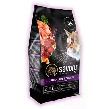 Сухий корм для стерилізованих котів Savory з ягнятиною та куркою 400 г