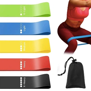 Резинки для фітнесу різного навантаження Feel Fit Набір з 5 резинок