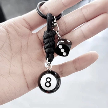 Брелок Dice & 8 Ball Игральный кубик и Бильярдный Шар (01557)