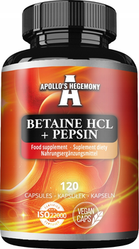 Suplement diety Apollo's Hegemony Betaine HCl + Pepsin 120 kapsułek (8721077931746)
