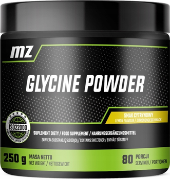 Suplement diety MZ Glycine Powder Smak cytrynowy 250 g (5905806912234)