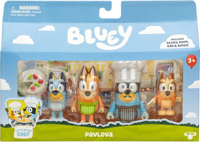 Набір фігурок Moose Bluey Час для десерту 4 фігурки Chilli + Bluey + Bingo + Bandit (630996189160)