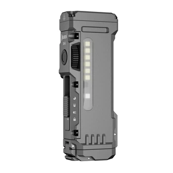 Многофункциональный ручной фонарик Wuben X4 Grey с магнитом и дополнительным теплым и RGB светом (1500Лм, 205м, 1АКБ*18650)