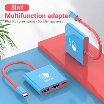 GAME Переходник Type-C на HDMI 4K, USB 3.1 для MacBook, USB-хаб 3 в 1
