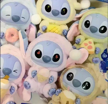 Мягкая игрушка брелок Labubu Лабубу Стич 15 см