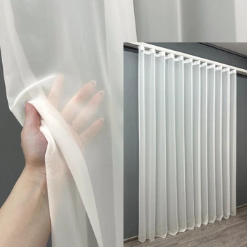 Тюль VR-Textil Вуаль 1831т Шифон однотонный Кремовый 200х270 см (43-277)