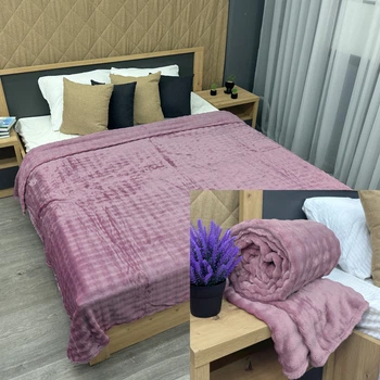 Плед-покривало 200х230 см (+-5см) "Soft Night" Бузковий (87-212)