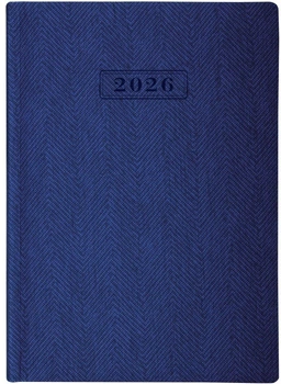 Ежедневник датированный Optima 2026 А5 Tweed Синий (O26126-02)