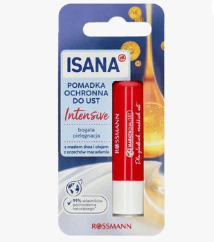 Бальзам для губ от трещин с маслом макадамии Isana Lippenpflege intensive 4,8 г