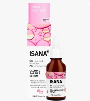 Відновлююча сироватка з керамідами та ніацинамідом Isana Calming Barrier Serum 30 мл