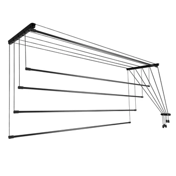 Полочная сушилка для белья Laundry 5х1,4 м (TRL-140-D5-BLK) черная