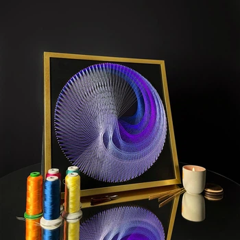 Набір для творчості та рукоділля String Art «Colored Spiral» EX-046 Art Millennium 50х50 см