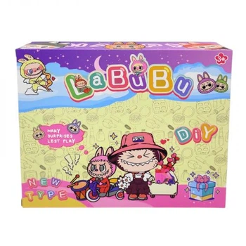 Алмазная мозаика "Labubu / Лабубу", 13,5х18 см, очки, ленты для оригами, в коробке, выдается только микс видов