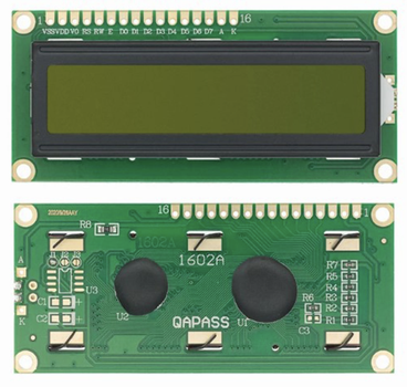 ЖК LCD 1602 16х2 модуль дисплей Arduino - зеленый экран