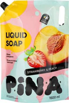 Рідке мило Pina Strawberry and Peach дой-пак 1500 мл (4820287020425)