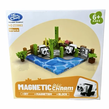 Магнитный конструктор Magnetic World Зоопарк с пандами на 88 деталей (Z33003)
