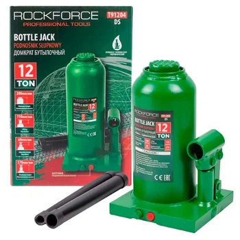 Домкрат 12т бутылочный (200-370мм) Rockforce RF-T91204(DS)