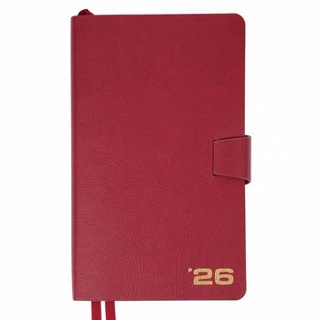 Щоденник датований 2026 Leo Planner Alpha 12х20 см 352 сторінки бордовий (252630)