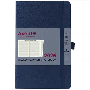 Тижневик датований 2026 Axent Partner Strong 125х195 мм синій 8505-26-02-A, 72706
