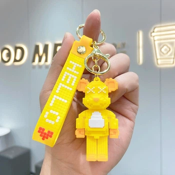 Брелок KAWS Companion Yellow Солнечный Мишка Энергия Арт-сувенир для Коллекционеров Кавс Желтый