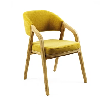 Кресло Otis натуральный / Vintage Velvet 08 Mustard 27002000