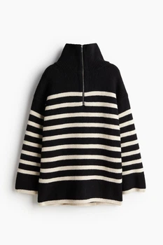 Жіночий светр H&M 210393-2 L(175/104) чорно-білий (2103930005)