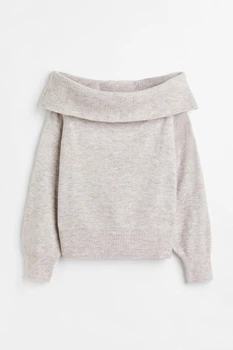 Жіночий светр H&M 207773-2 L(175/104) бежевий (2077730005)