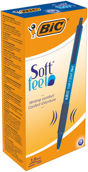 Набір кулькових ручок BIC Soft Feel Clic Grip Синій 1 мм 12 шт (70330914346)