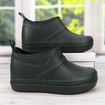 Калоші чоловічі піна з хутром зимові хакі Dago 41р (27 см) Style
