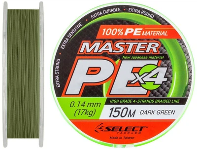 Шнур Select Master PE Green 150m 0.14 мм 17кг