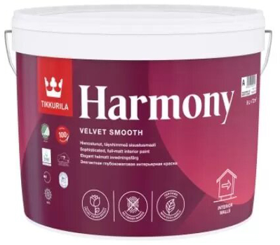 Farba do wnętrz Tikkurila Harmony głęboko matowa ekologiczna 2,7 l Biała (6408070020562)