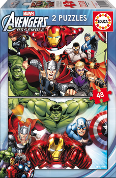 Puzzle Educa Avengers 2 x 48 elementów (EDU-15932)