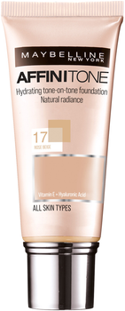 Тональний крем для обличчя Maybelline New York Affinitone Vitamin E All Skin Types зволожувальний 17 Rose Beige 30 мл (3600530427499)