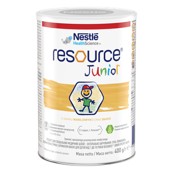 Żywienie dojelitowe Nestle Resource Junior o smaku waniliowym dla dzieci od 1 roku życia 400 g (7613033864919)