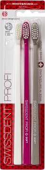 Набір зубних щіток Swissdent Profi Whitening Soft 3 шт (7640126195124)