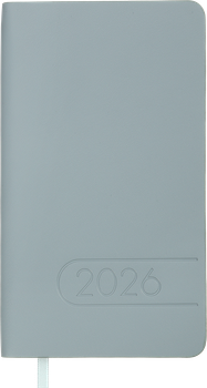 Датированный еженедельник Buromax Light Morandi 2026 из искусственной кожи 8.5x15.3 см 128 страниц Светло-синий (BM.2898-30)