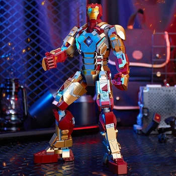Великий конструктор блоковий Залізна Людина Iron Man 36см з підсвіткою 1126 деталей